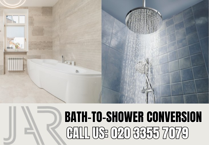 Bath to Shower Conversion by Worcesterpark Bathroom Fitters